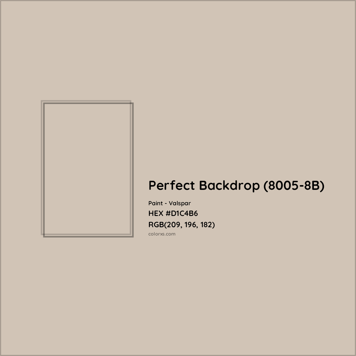 HEX #D1C4B6 Perfect Backdrop (8005-8B) Paint Valspar - Color Code