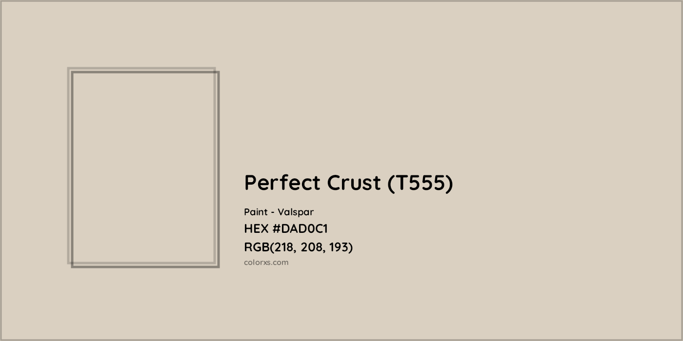 HEX #DAD0C1 Perfect Crust (T555) Paint Valspar - Color Code