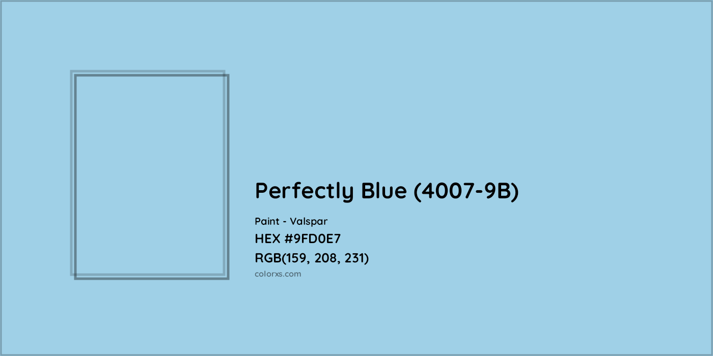 HEX #9FD0E7 Perfectly Blue (4007-9B) Paint Valspar - Color Code