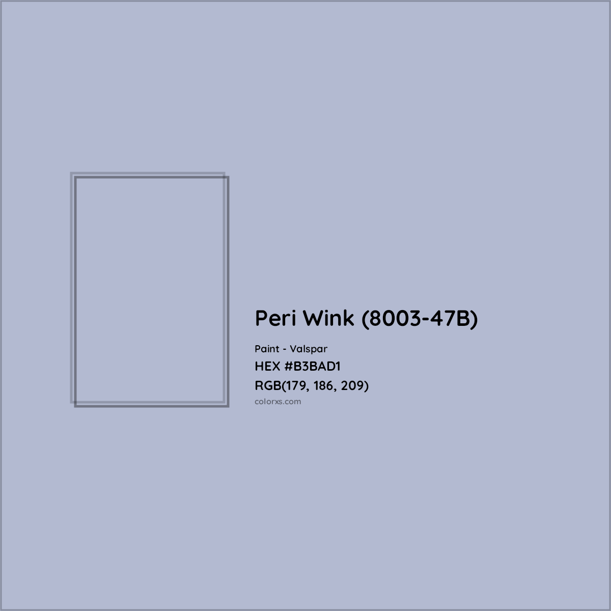 HEX #B3BAD1 Peri Wink (8003-47B) Paint Valspar - Color Code