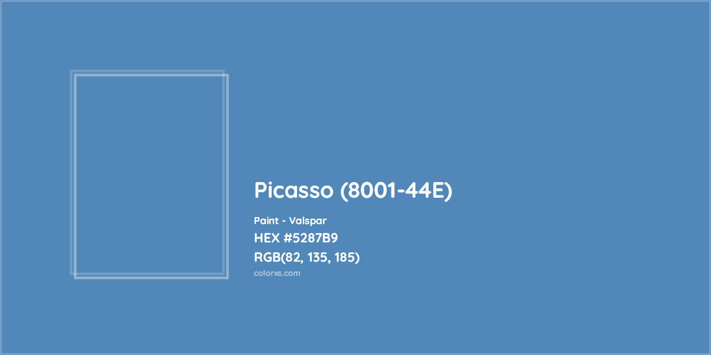 HEX #5287B9 Picasso (8001-44E) Paint Valspar - Color Code