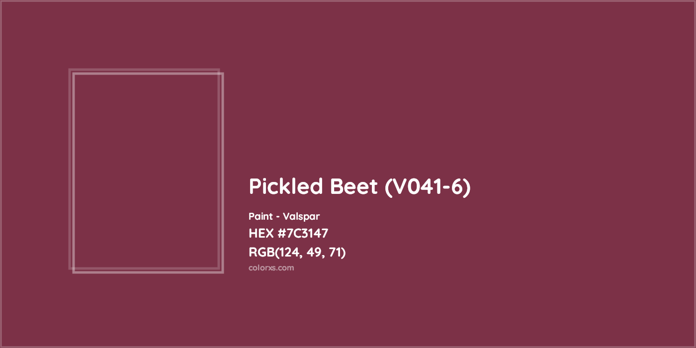 HEX #7C3147 Pickled Beet (V041-6) Paint Valspar - Color Code