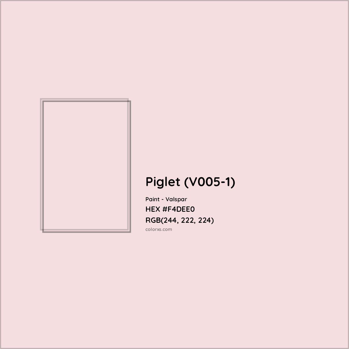 HEX #F4DEE0 Piglet (V005-1) Paint Valspar - Color Code