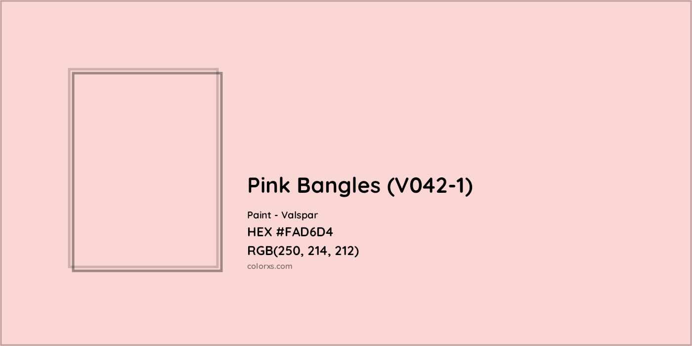HEX #FAD6D4 Pink Bangles (V042-1) Paint Valspar - Color Code