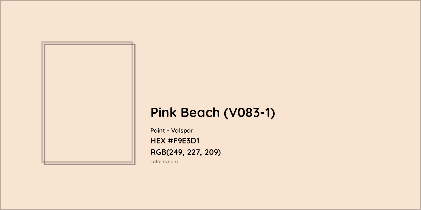 HEX #F9E3D1 Pink Beach (V083-1) Paint Valspar - Color Code