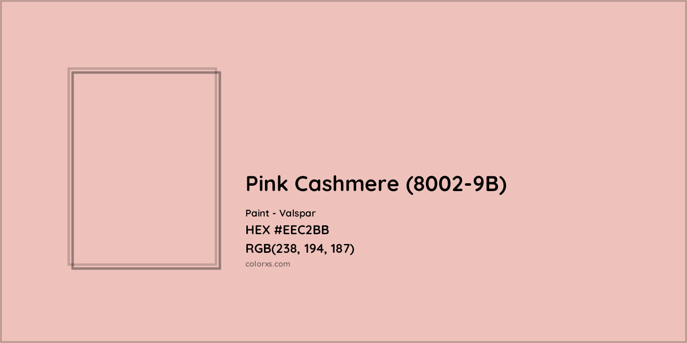 HEX #EEC2BB Pink Cashmere (8002-9B) Paint Valspar - Color Code