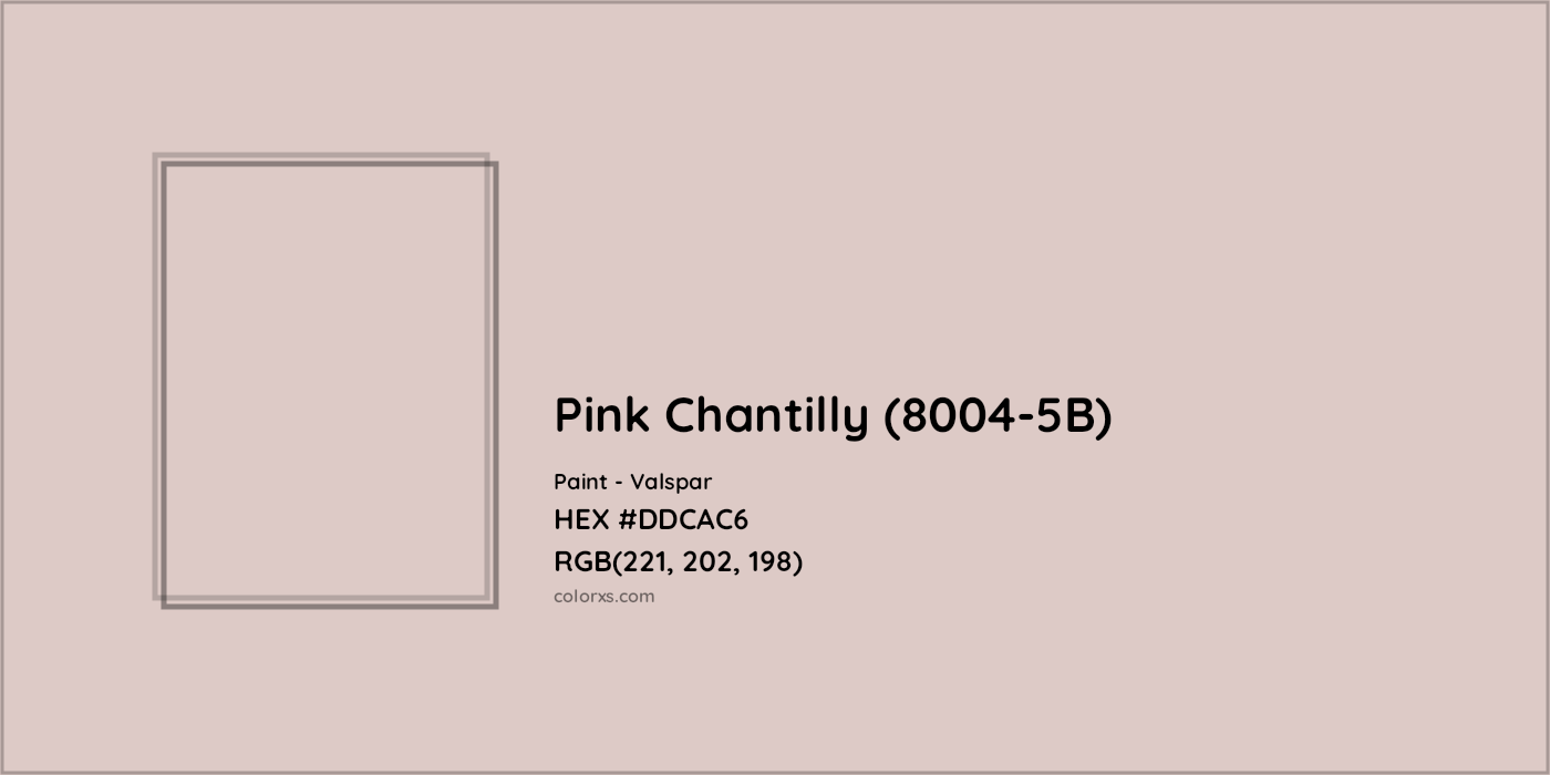 HEX #DDCAC6 Pink Chantilly (8004-5B) Paint Valspar - Color Code