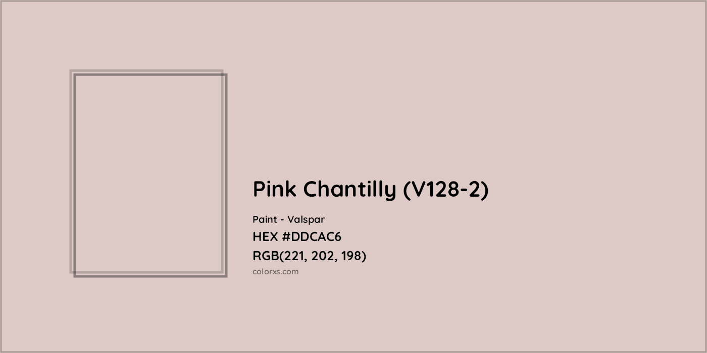 HEX #DDCAC6 Pink Chantilly (V128-2) Paint Valspar - Color Code