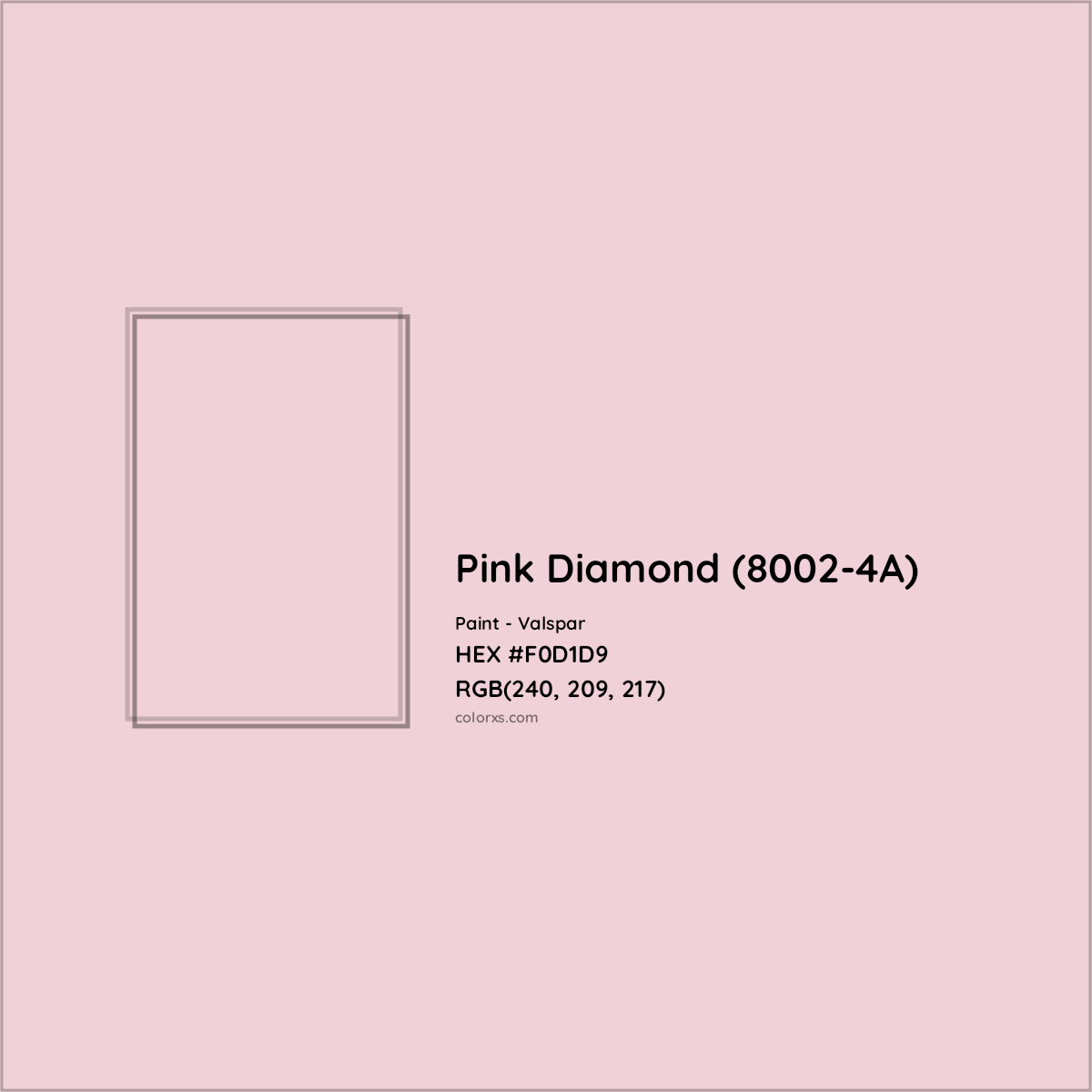 HEX #F0D1D9 Pink Diamond (8002-4A) Paint Valspar - Color Code