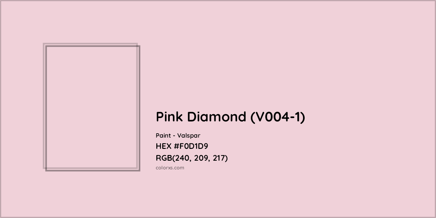 HEX #F0D1D9 Pink Diamond (V004-1) Paint Valspar - Color Code