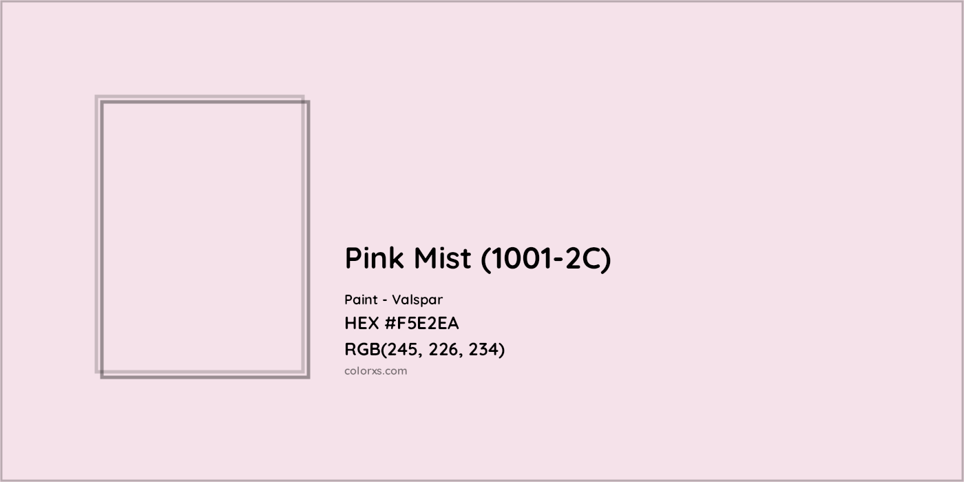 HEX #F5E2EA Pink Mist (1001-2C) Paint Valspar - Color Code