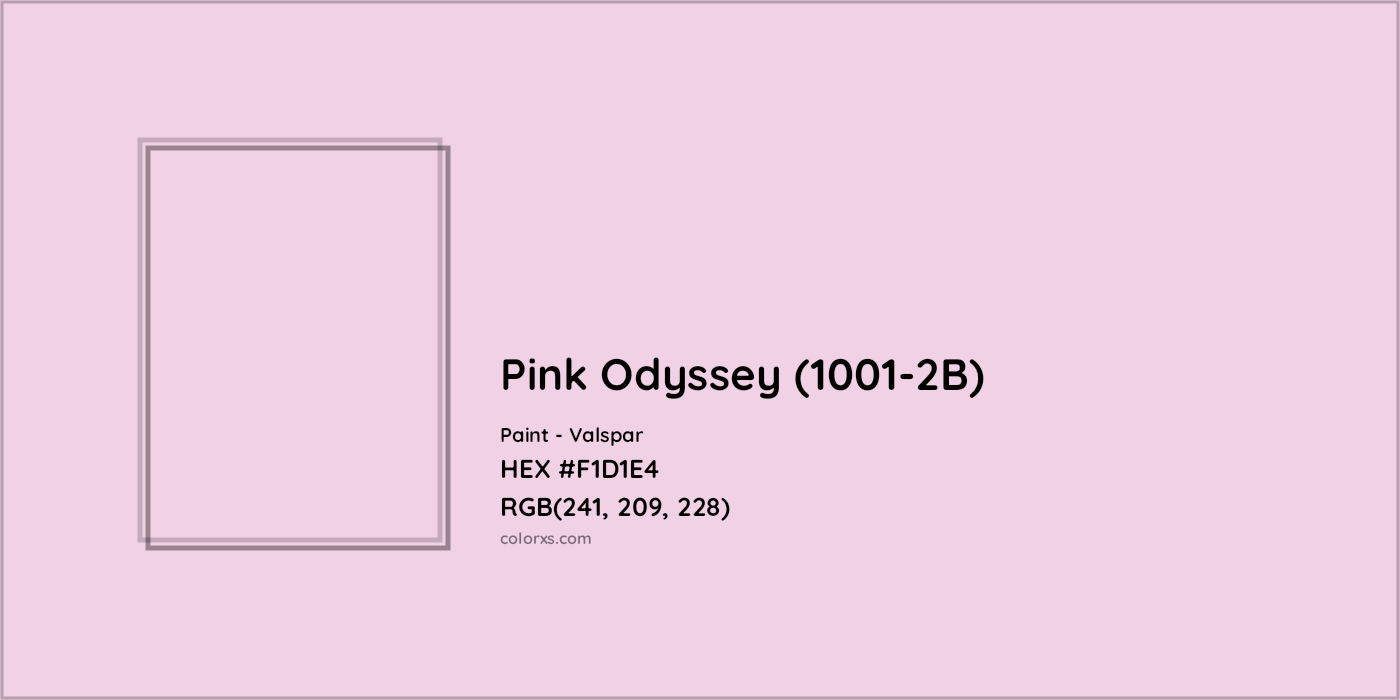 HEX #F1D1E4 Pink Odyssey (1001-2B) Paint Valspar - Color Code