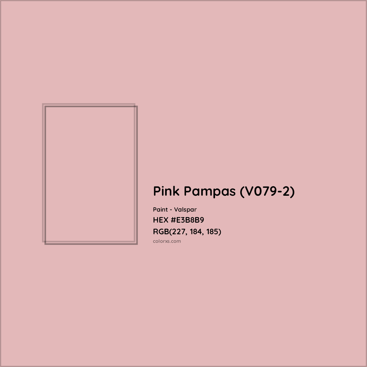 HEX #E3B8B9 Pink Pampas (V079-2) Paint Valspar - Color Code