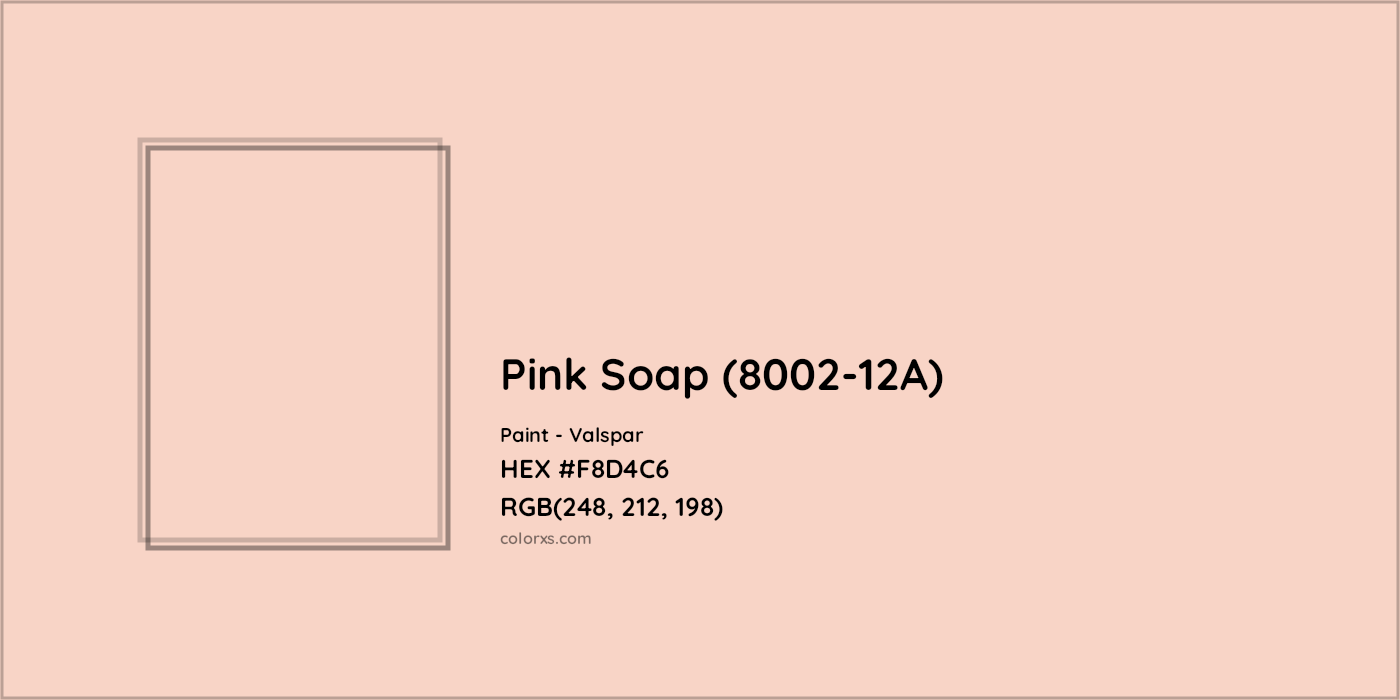 HEX #F8D4C6 Pink Soap (8002-12A) Paint Valspar - Color Code