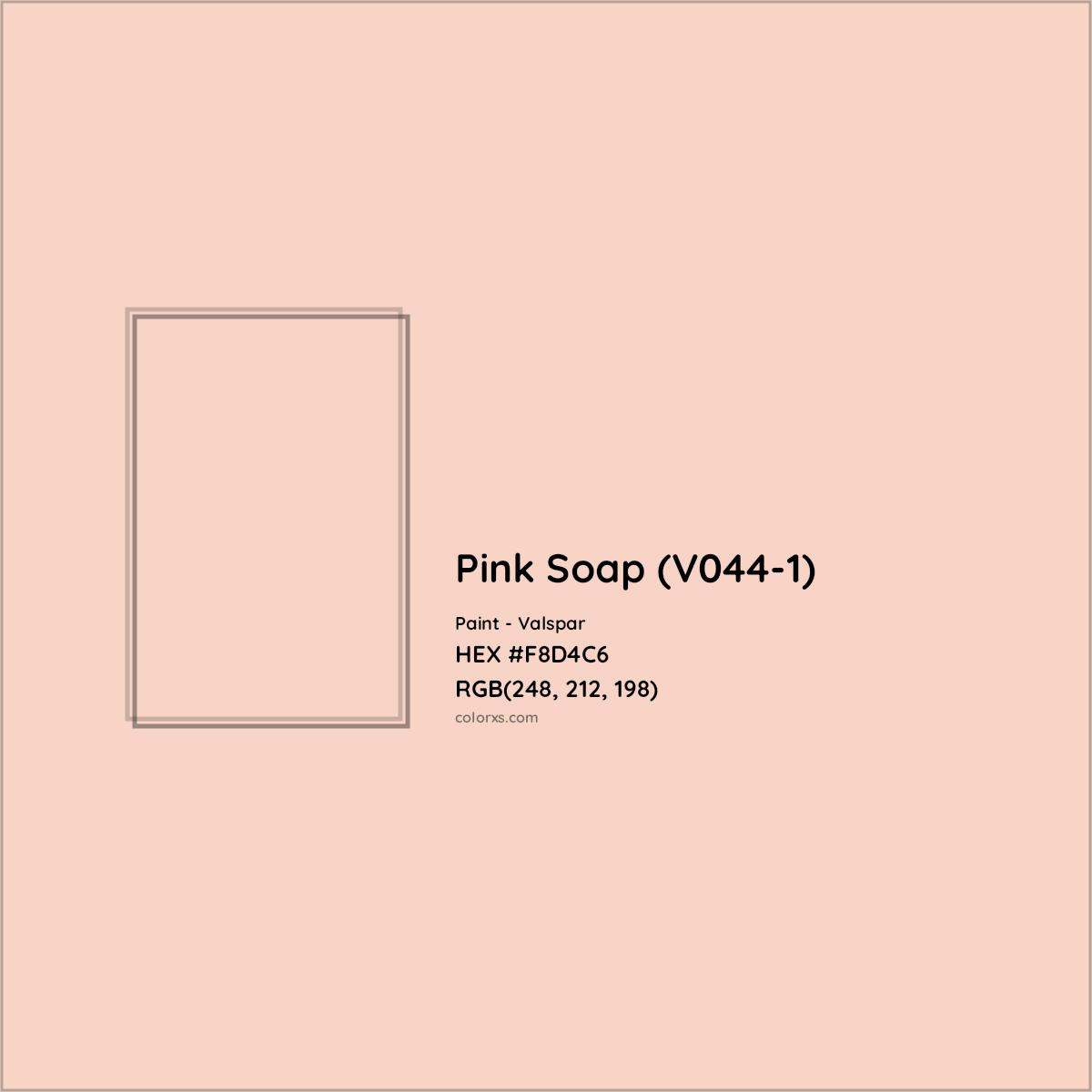 HEX #F8D4C6 Pink Soap (V044-1) Paint Valspar - Color Code