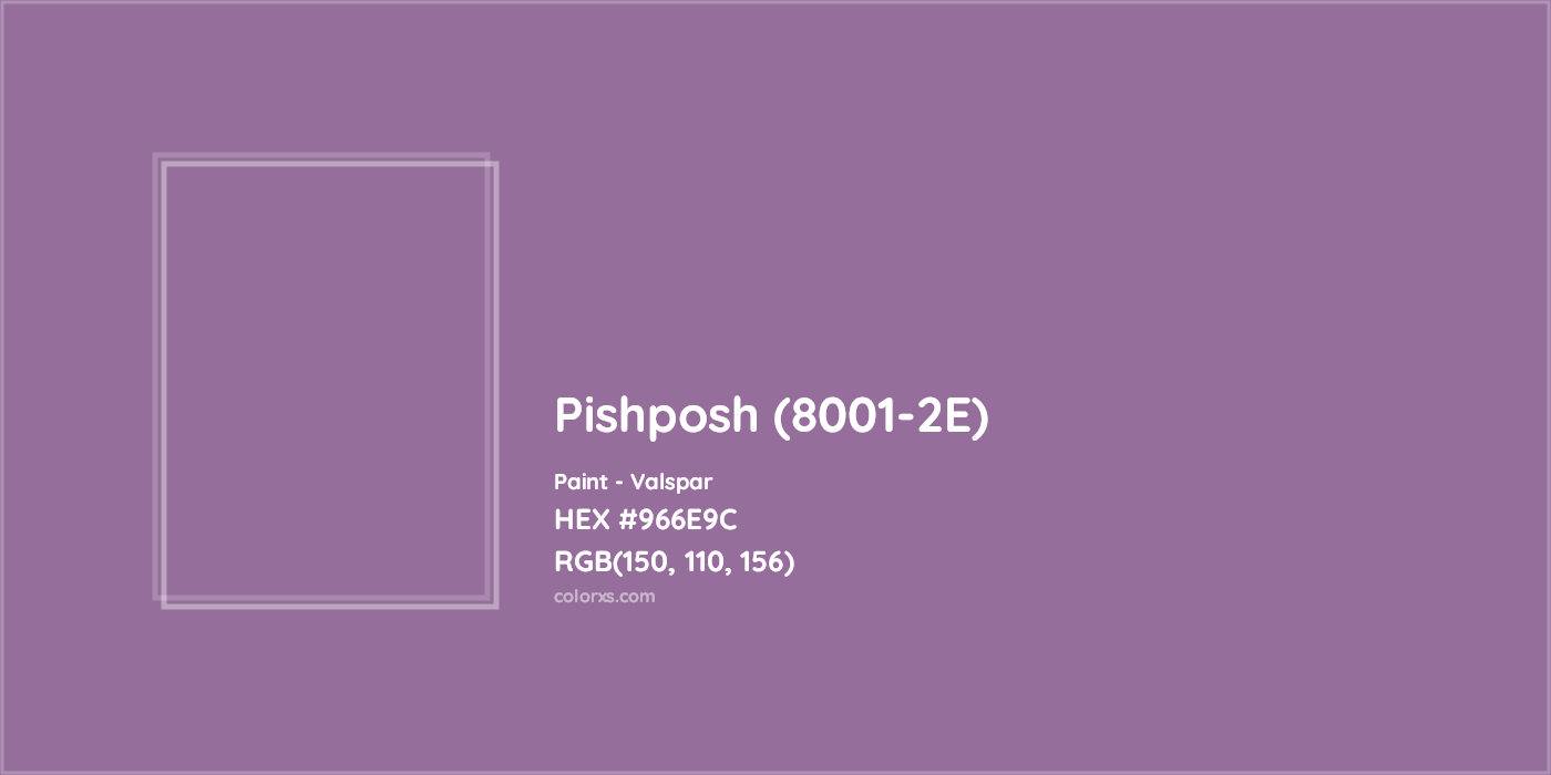 HEX #966E9C Pishposh (8001-2E) Paint Valspar - Color Code