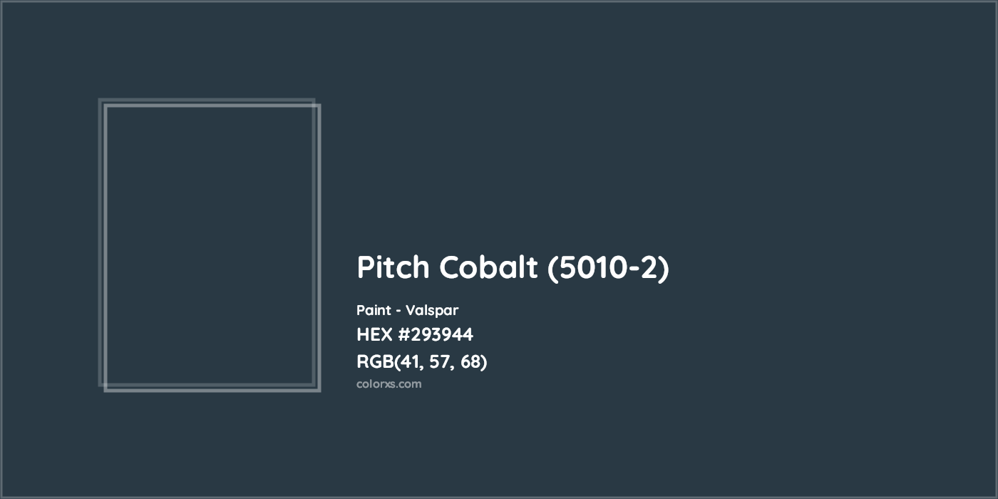 HEX #293944 Pitch Cobalt (5010-2) Paint Valspar - Color Code