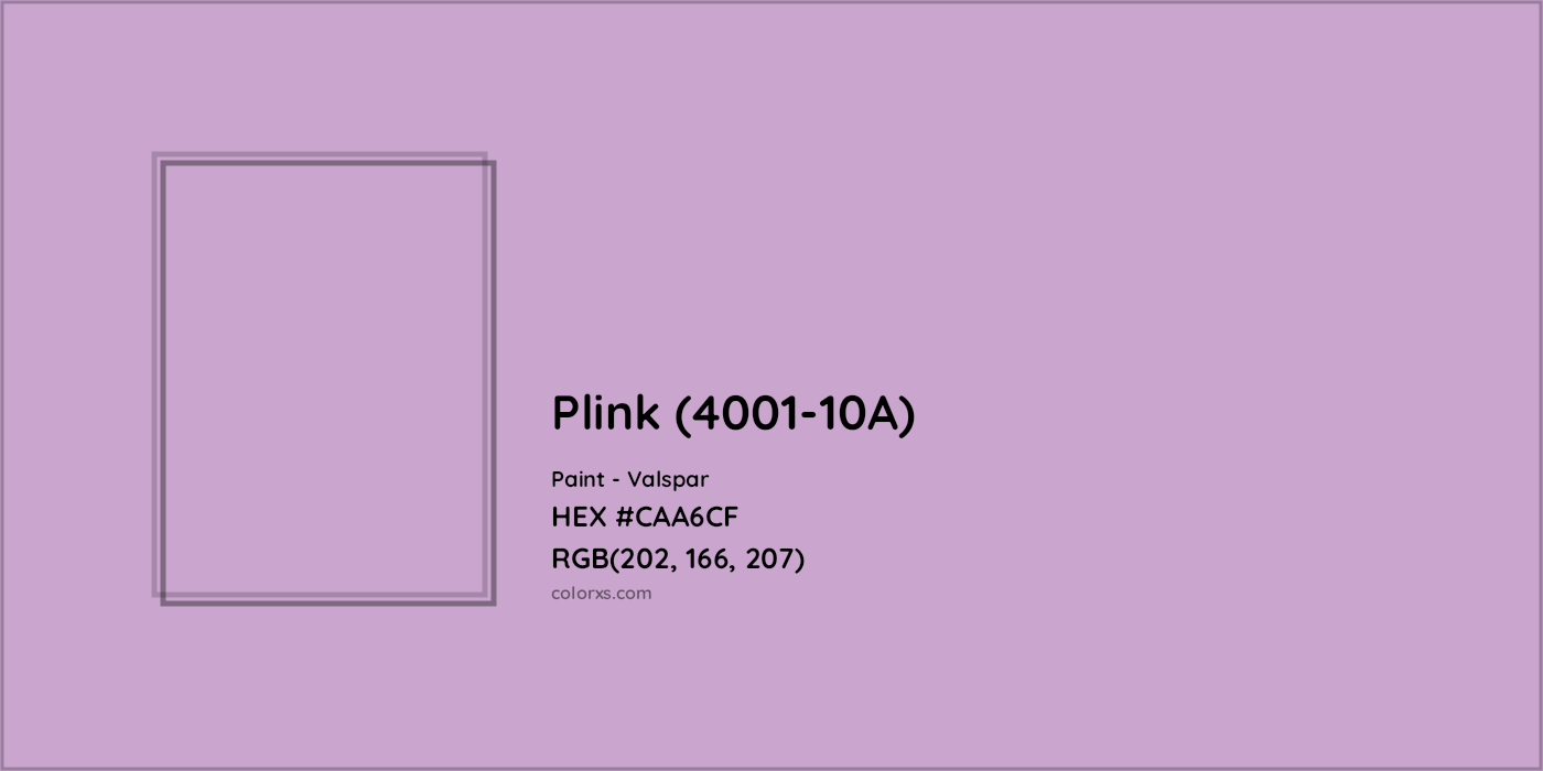 HEX #CAA6CF Plink (4001-10A) Paint Valspar - Color Code