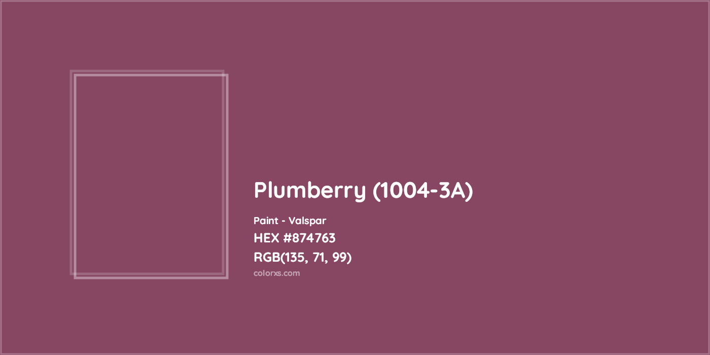 HEX #874763 Plumberry (1004-3A) Paint Valspar - Color Code