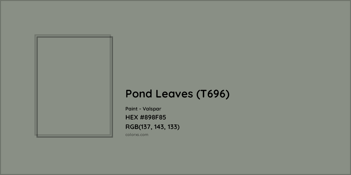 HEX #898F85 Pond Leaves (T696) Paint Valspar - Color Code