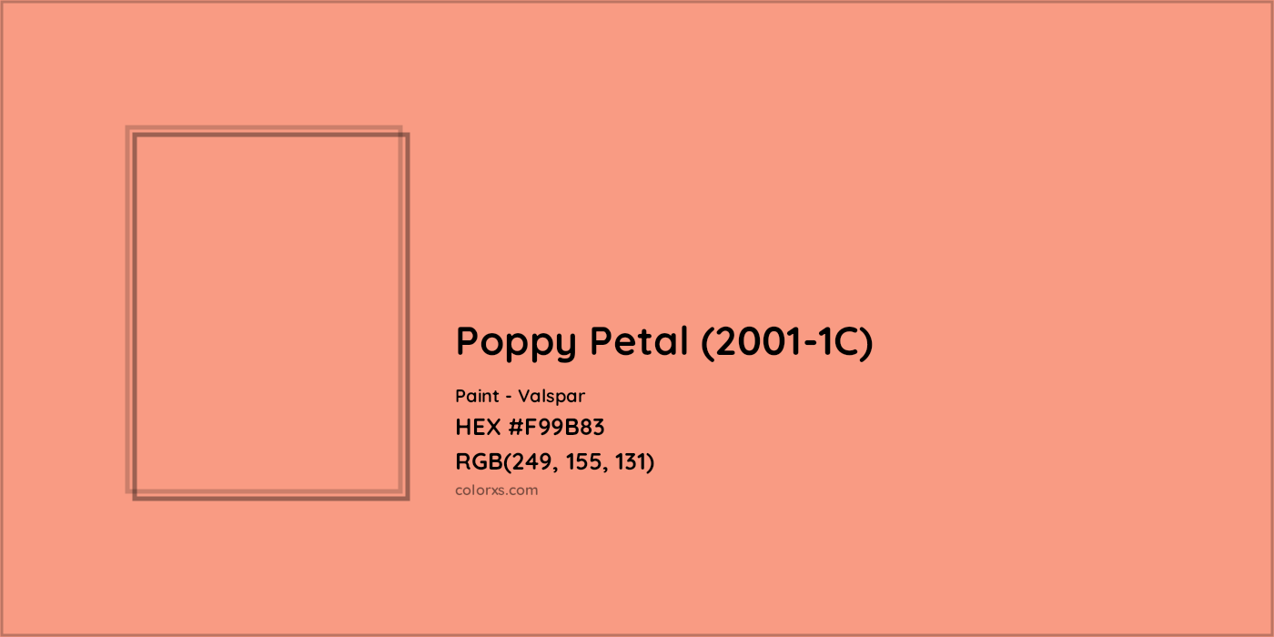 HEX #F99B83 Poppy Petal (2001-1C) Paint Valspar - Color Code