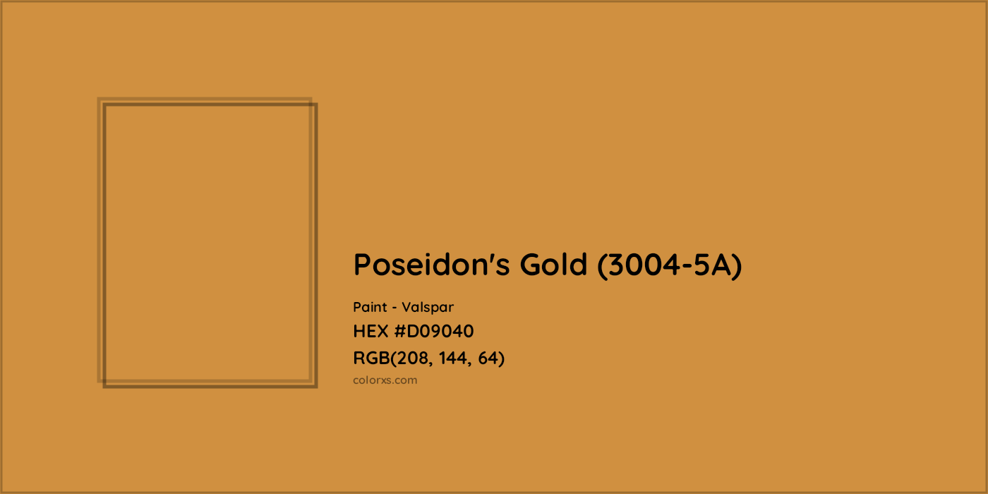 HEX #D09040 Poseidon's Gold (3004-5A) Paint Valspar - Color Code