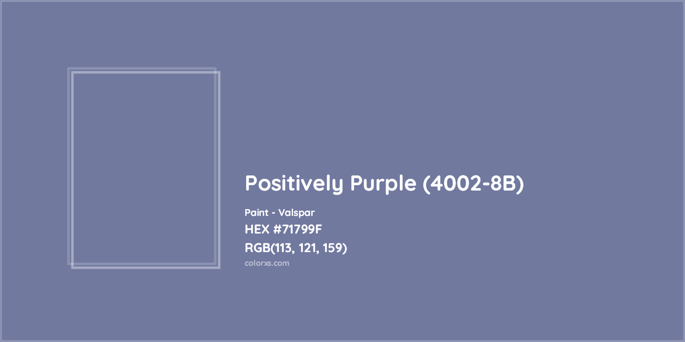 HEX #71799F Positively Purple (4002-8B) Paint Valspar - Color Code