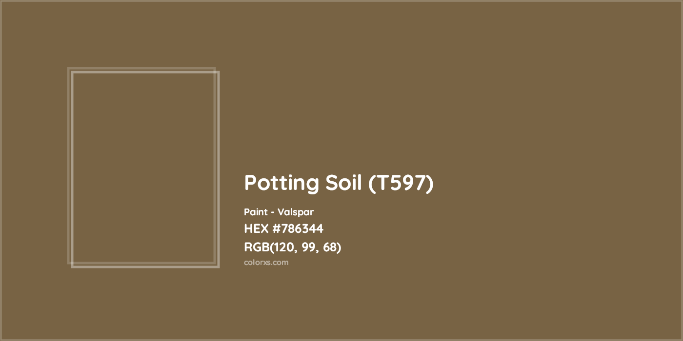HEX #786344 Potting Soil (T597) Paint Valspar - Color Code