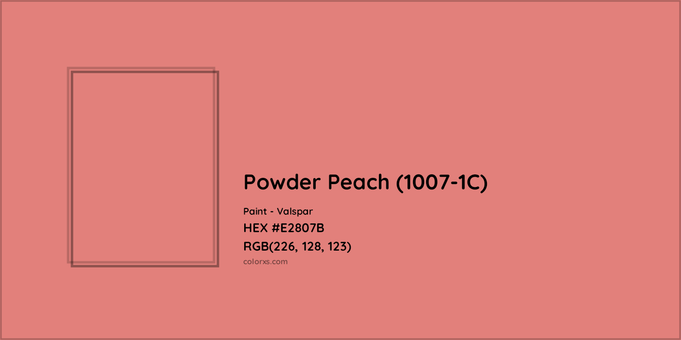 HEX #E2807B Powder Peach (1007-1C) Paint Valspar - Color Code