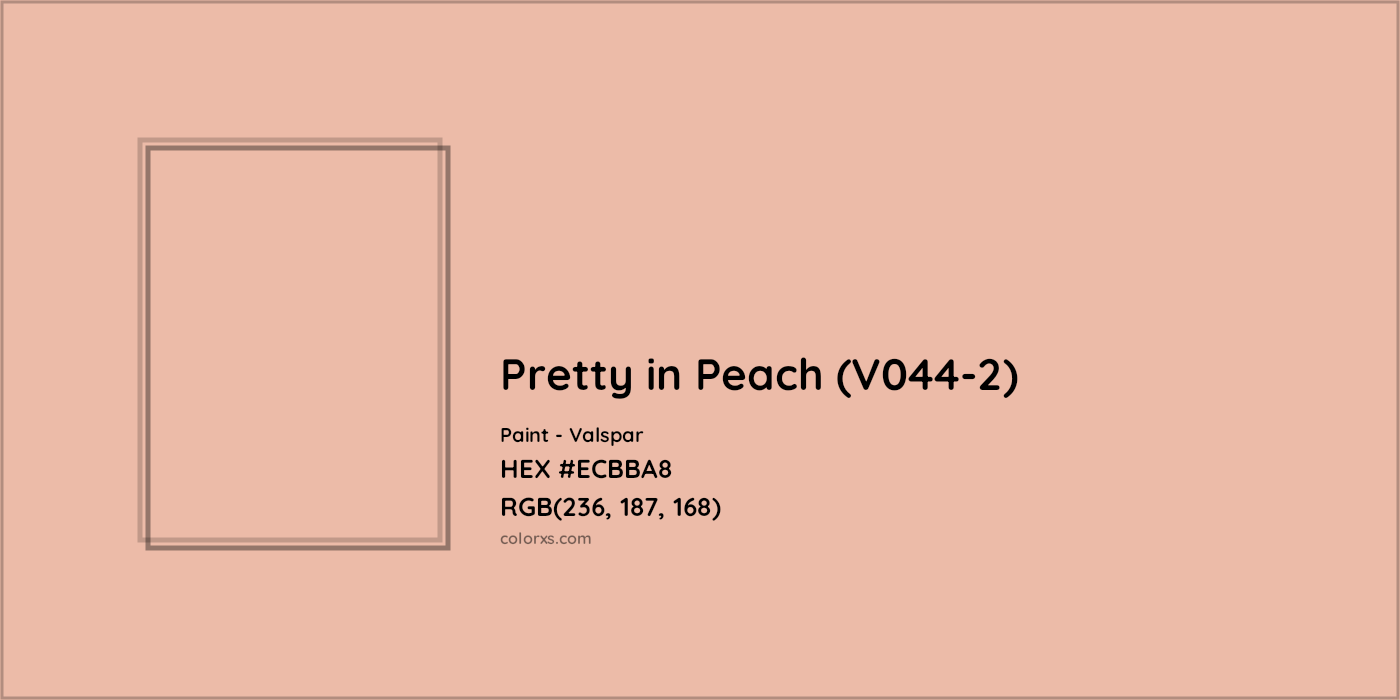 HEX #ECBBA8 Pretty in Peach (V044-2) Paint Valspar - Color Code