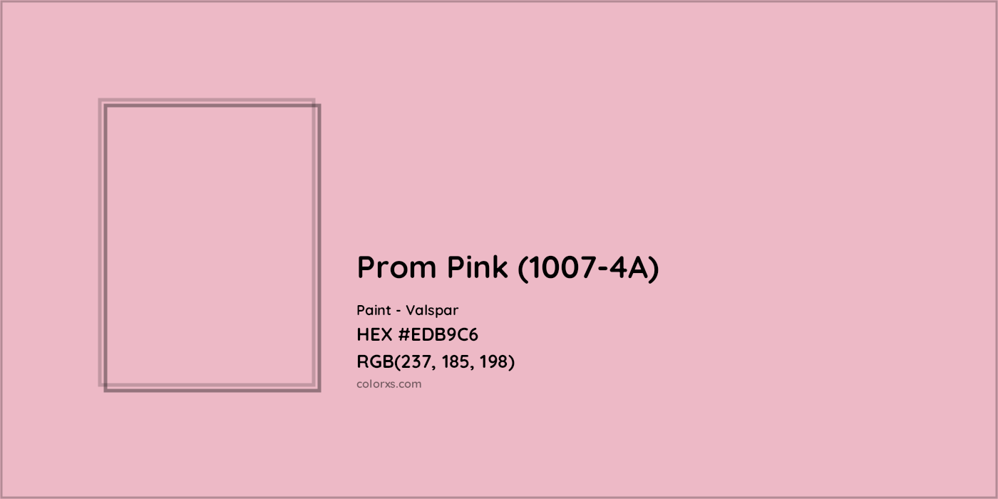 HEX #EDB9C6 Prom Pink (1007-4A) Paint Valspar - Color Code