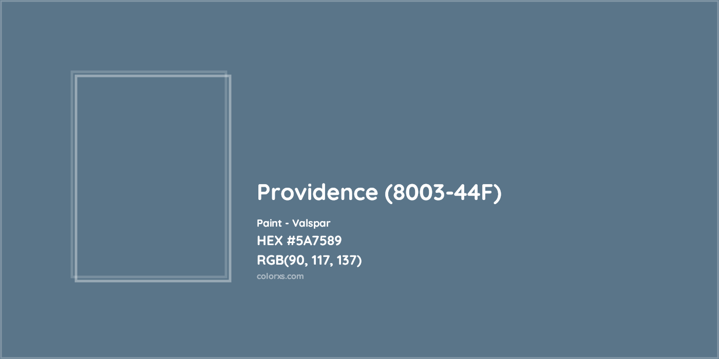 HEX #5A7589 Providence (8003-44F) Paint Valspar - Color Code
