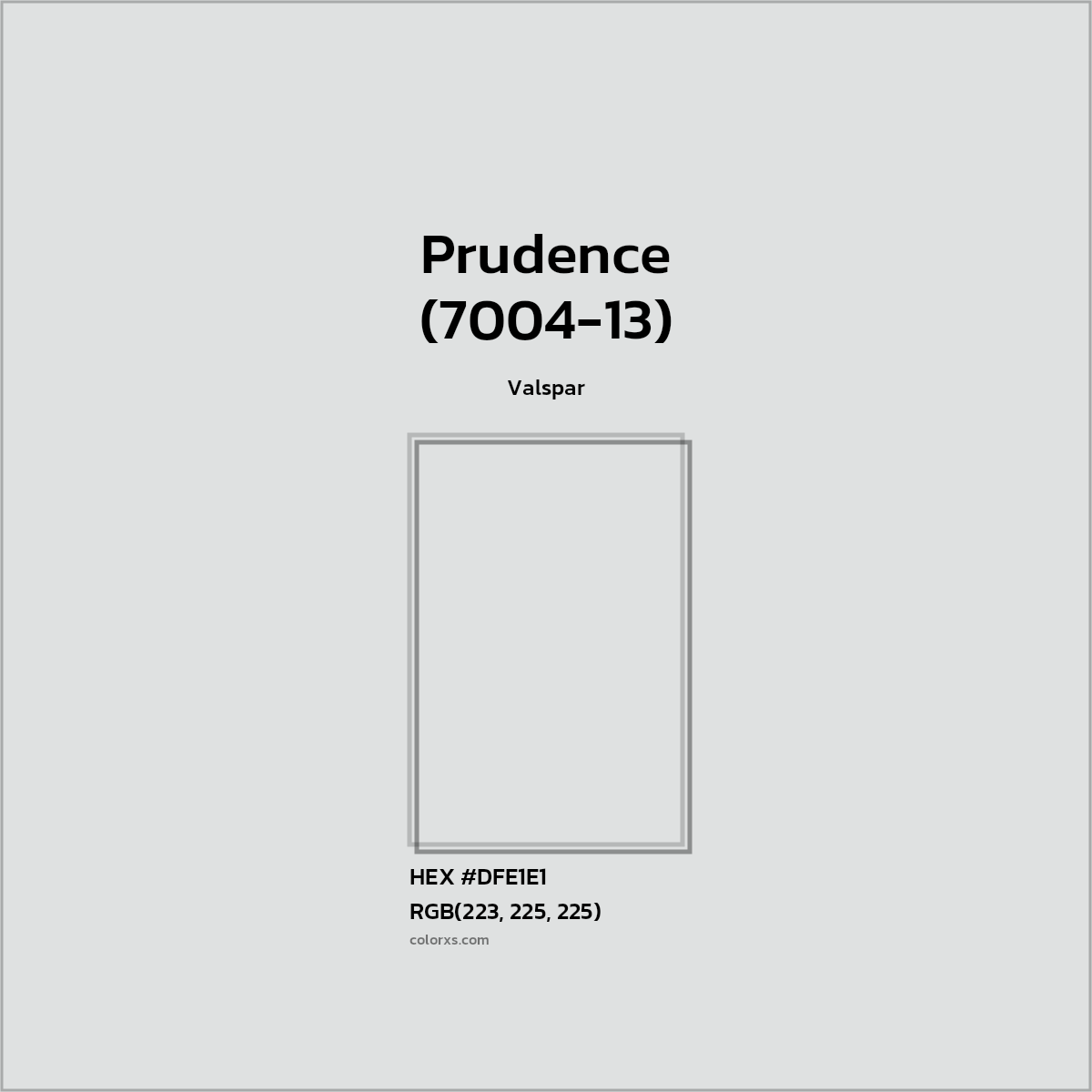 HEX #DFE1E1 Prudence (7004-13) Paint Valspar - Color Code