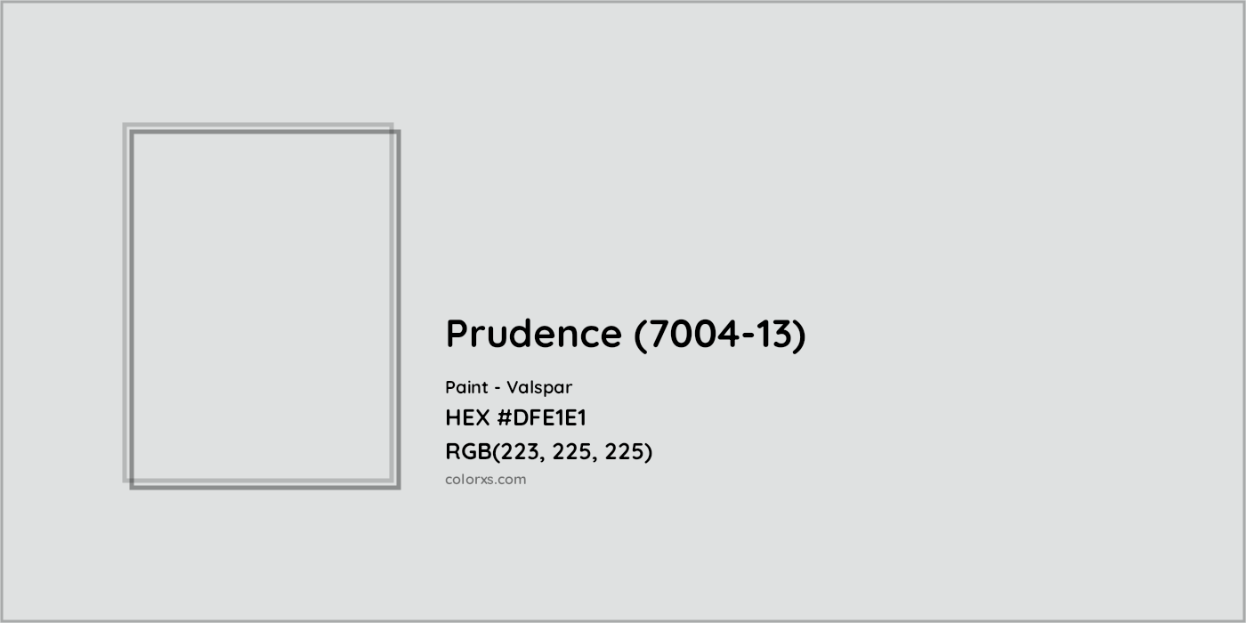 HEX #DFE1E1 Prudence (7004-13) Paint Valspar - Color Code