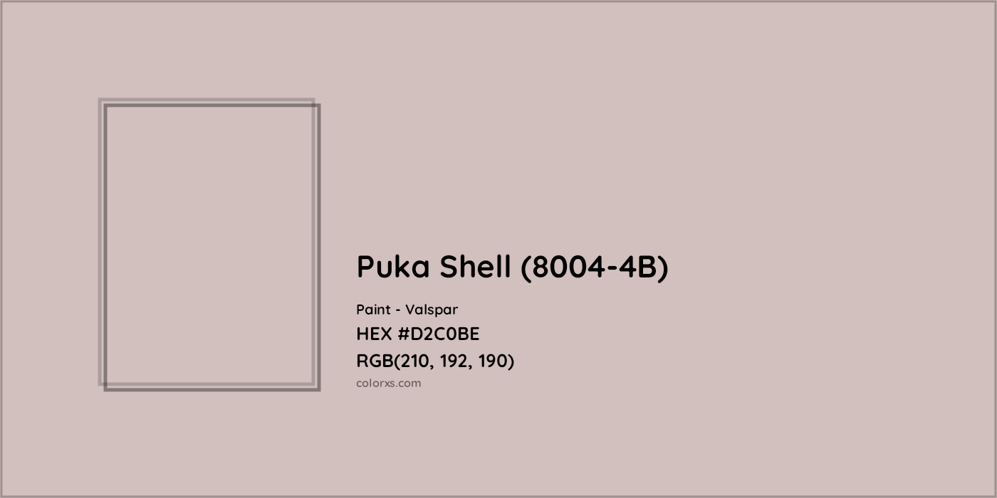 HEX #D2C0BE Puka Shell (8004-4B) Paint Valspar - Color Code