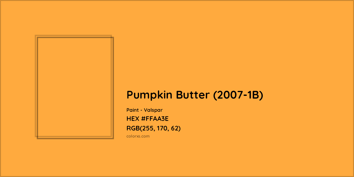 HEX #FFAA3E Pumpkin Butter (2007-1B) Paint Valspar - Color Code