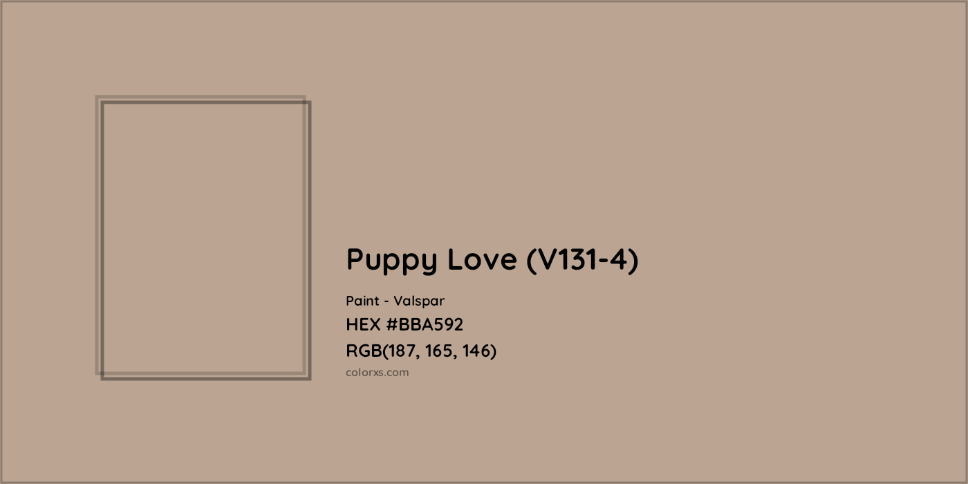 HEX #BBA592 Puppy Love (V131-4) Paint Valspar - Color Code