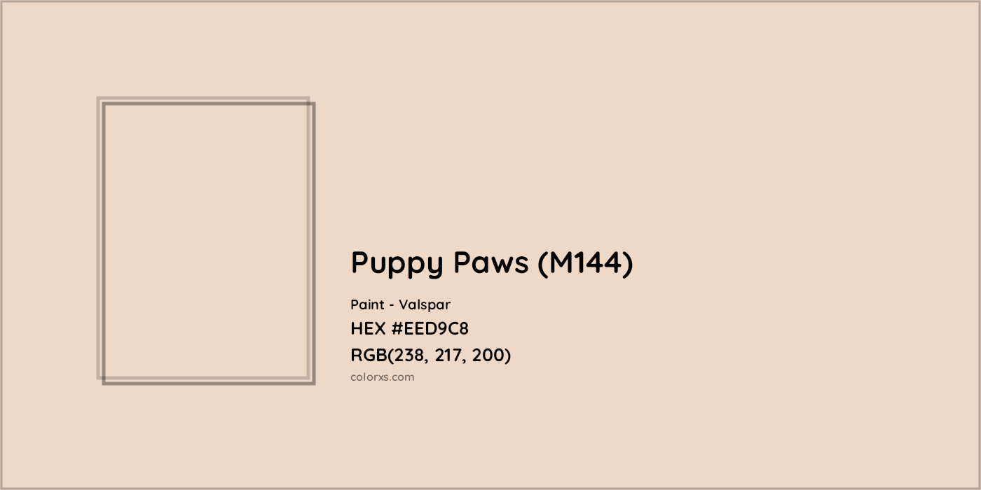 HEX #EED9C8 Puppy Paws (M144) Paint Valspar - Color Code