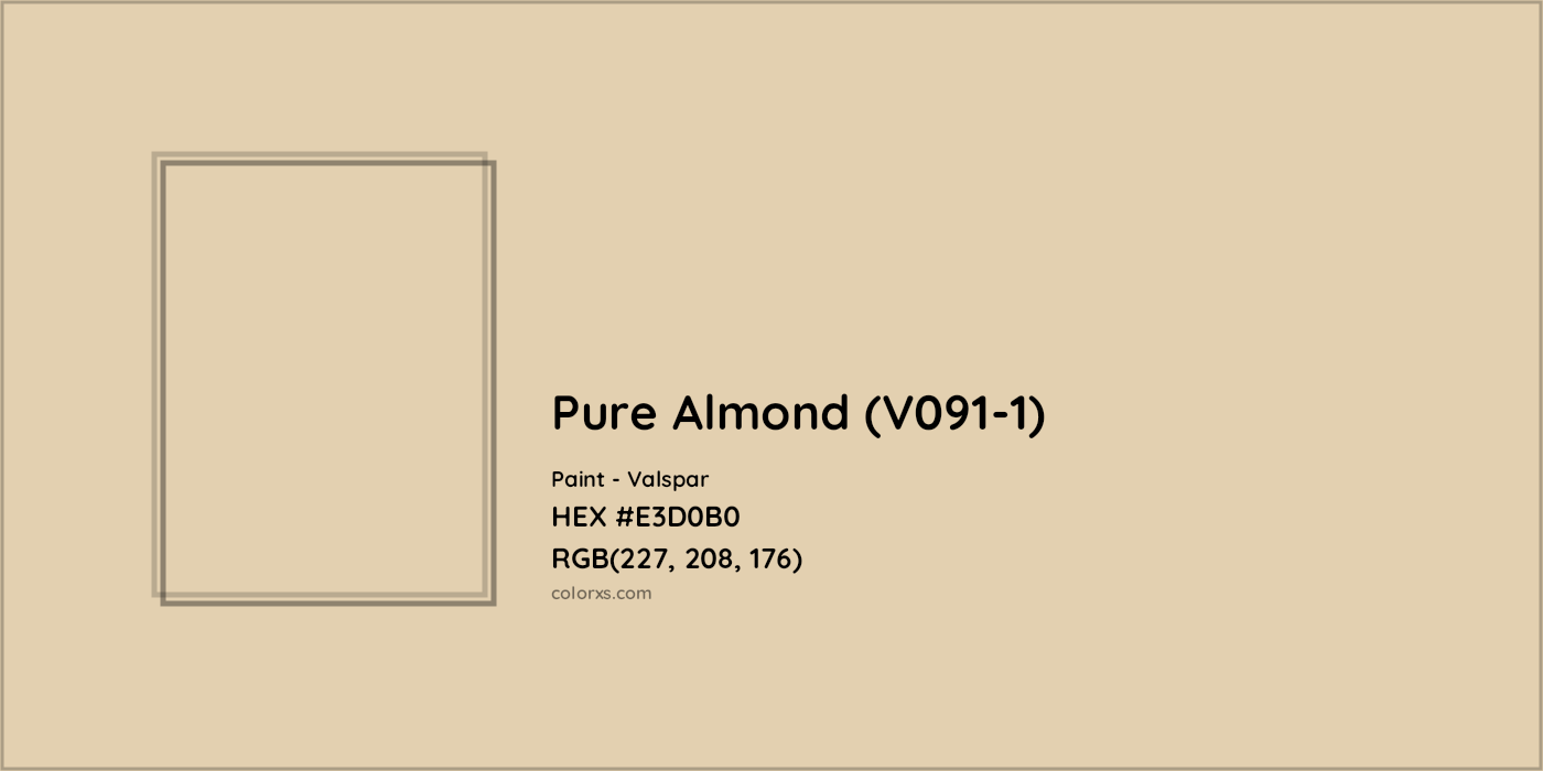 HEX #E3D0B0 Pure Almond (V091-1) Paint Valspar - Color Code