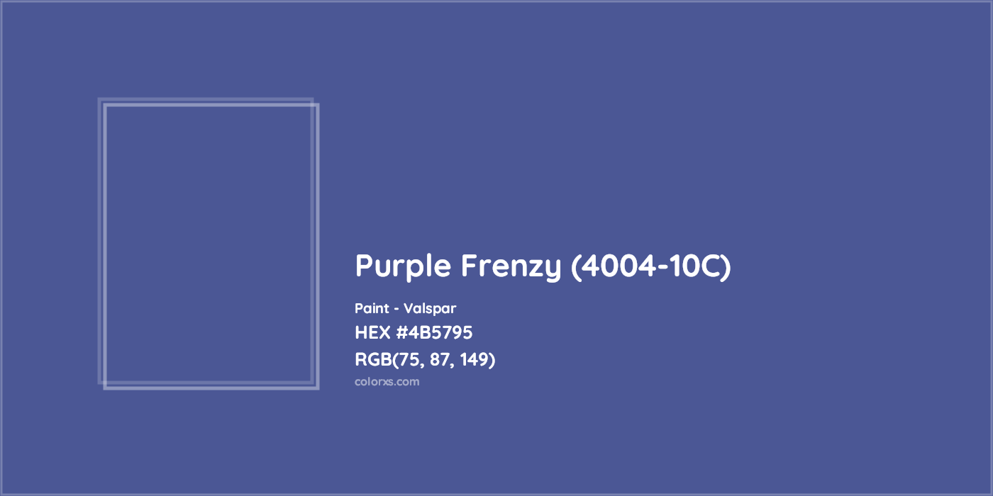HEX #4B5795 Purple Frenzy (4004-10C) Paint Valspar - Color Code