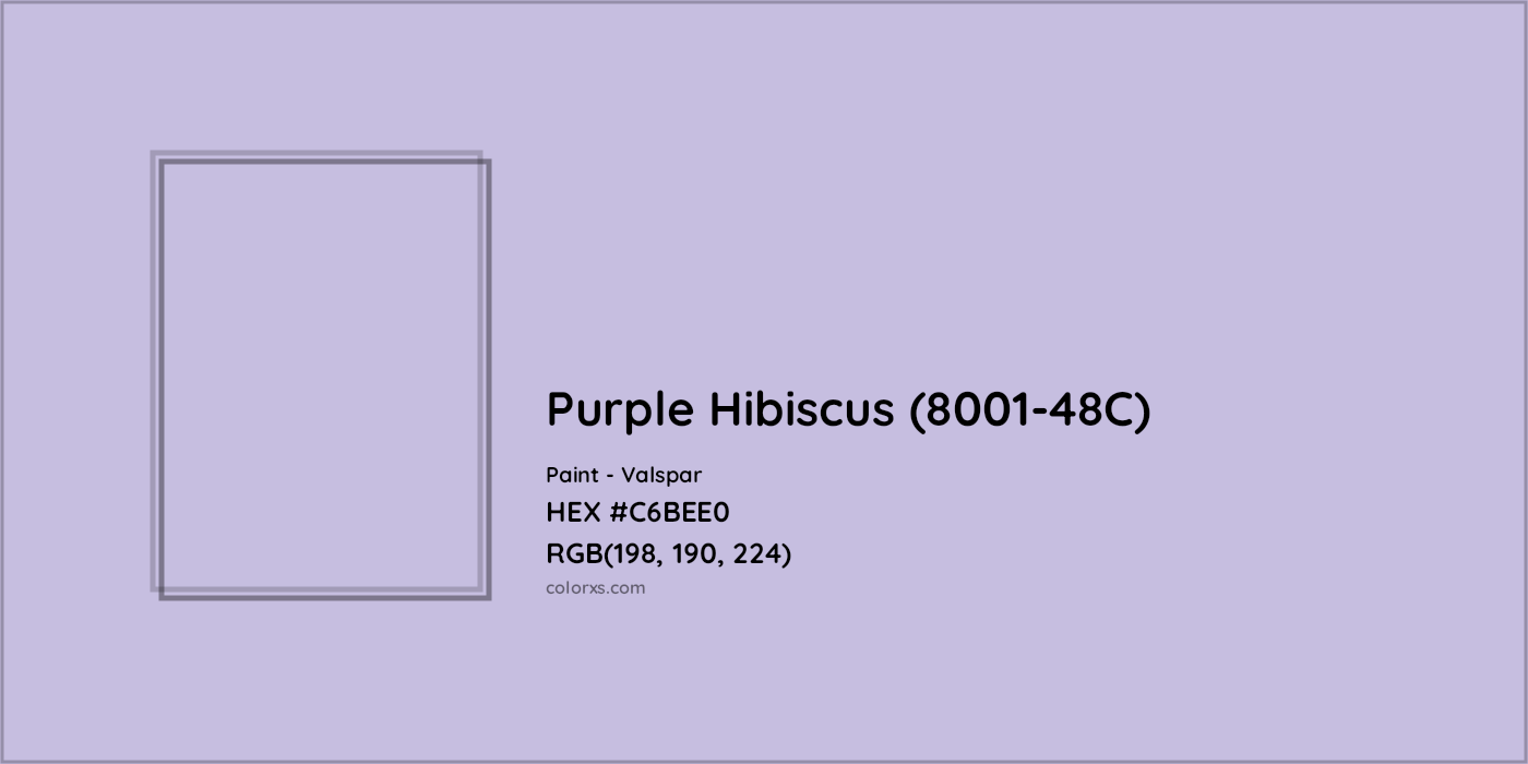 HEX #C6BEE0 Purple Hibiscus (8001-48C) Paint Valspar - Color Code