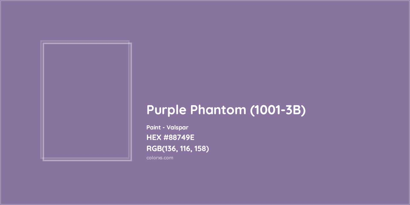 HEX #88749E Purple Phantom (1001-3B) Paint Valspar - Color Code