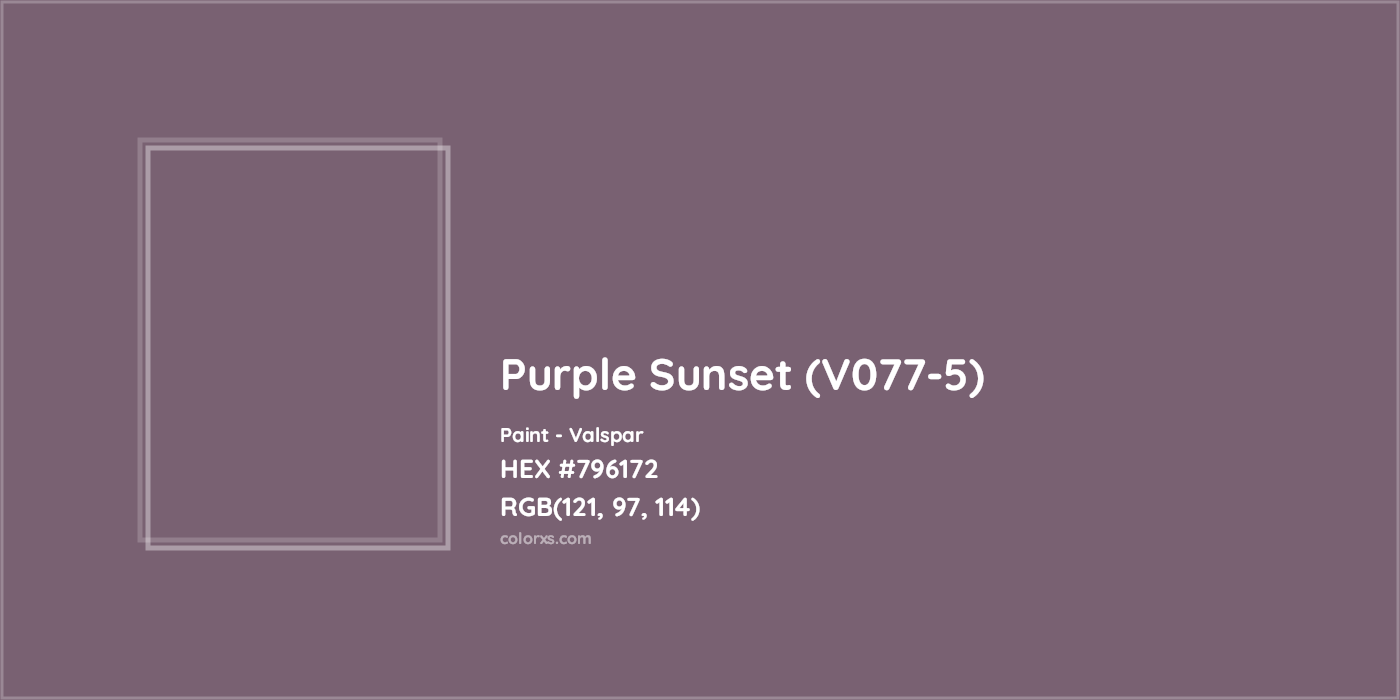 HEX #796172 Purple Sunset (V077-5) Paint Valspar - Color Code