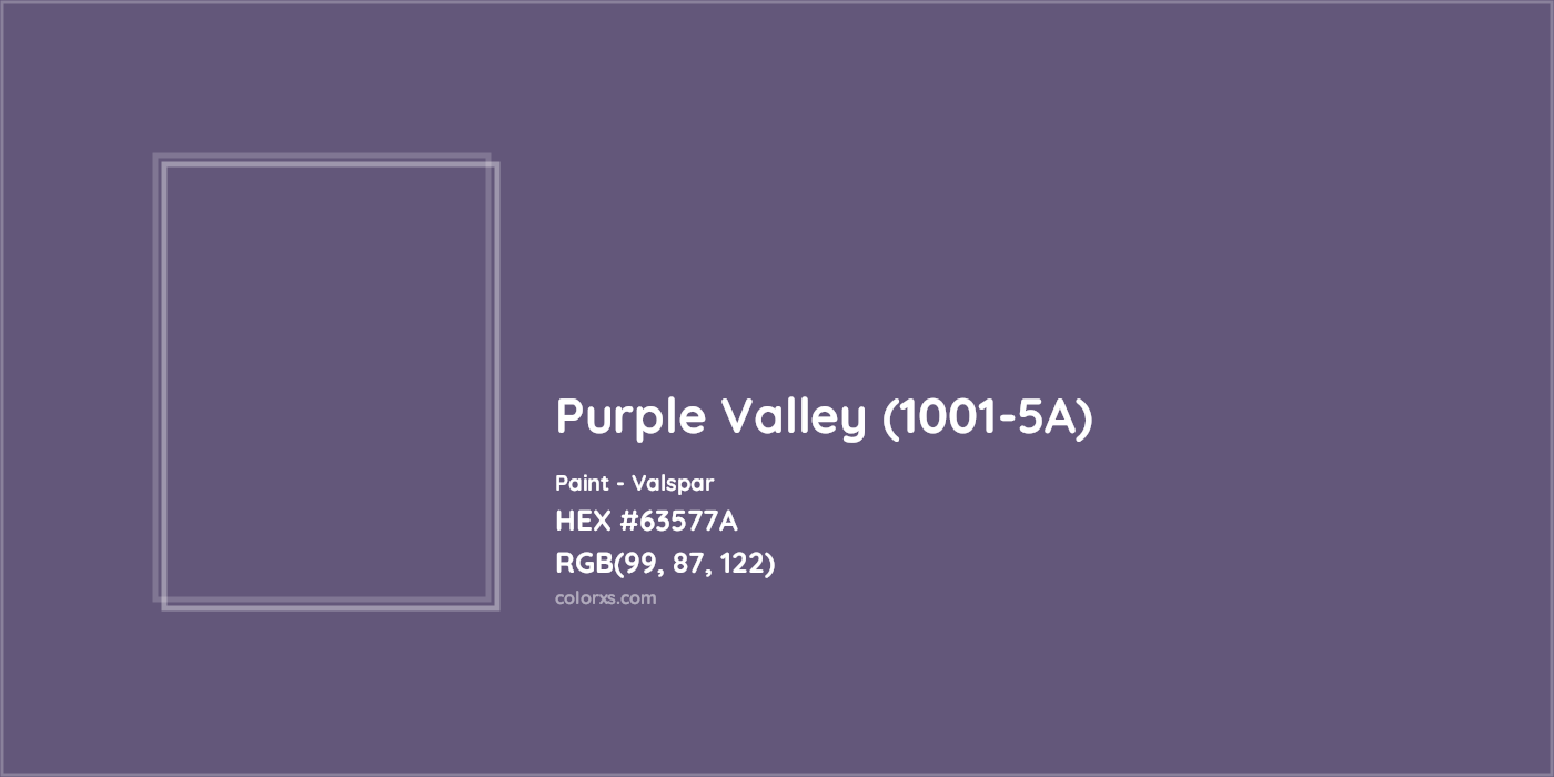 HEX #63577A Purple Valley (1001-5A) Paint Valspar - Color Code
