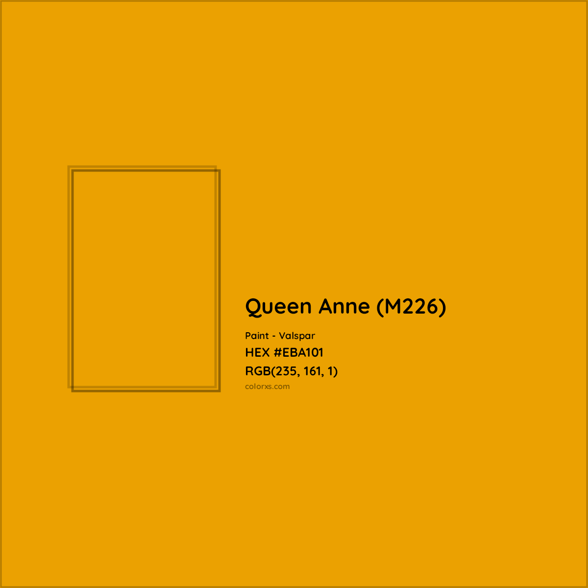 HEX #EBA101 Queen Anne (M226) Paint Valspar - Color Code