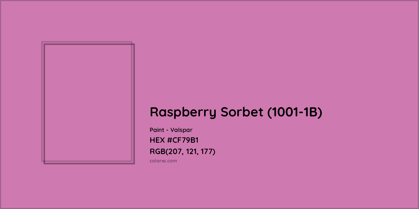 HEX #CF79B1 Raspberry Sorbet (1001-1B) Paint Valspar - Color Code