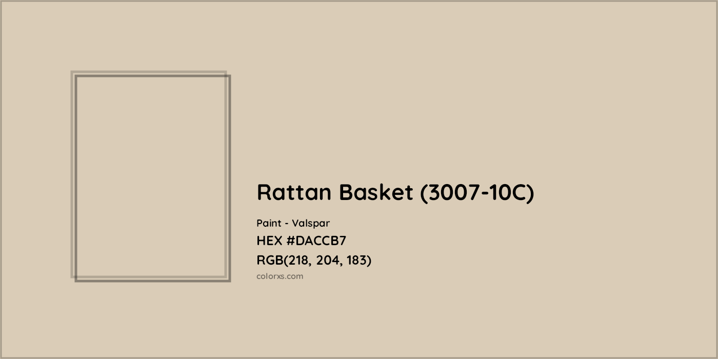 HEX #DACCB7 Rattan Basket (3007-10C) Paint Valspar - Color Code
