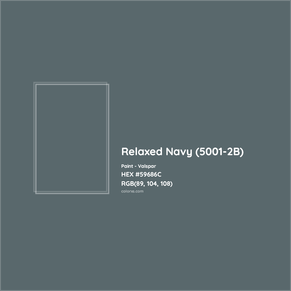 HEX #59686C Relaxed Navy (5001-2B) Paint Valspar - Color Code