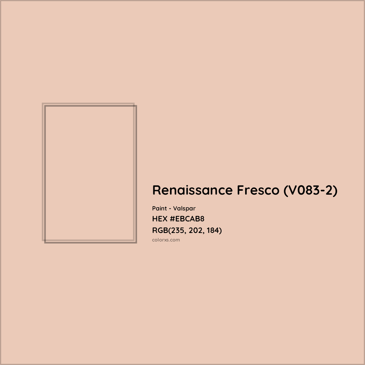 HEX #EBCAB8 Renaissance Fresco (V083-2) Paint Valspar - Color Code