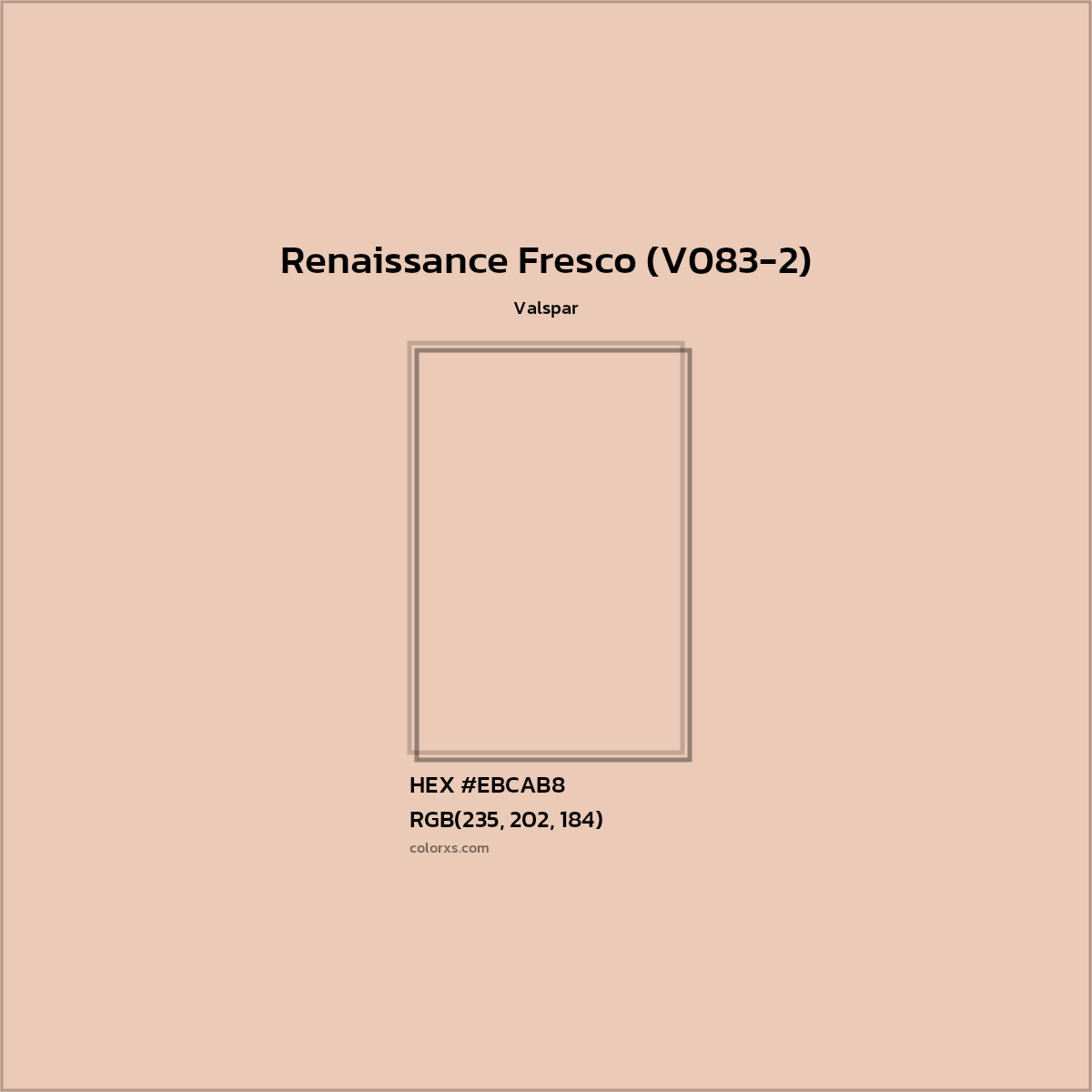 HEX #EBCAB8 Renaissance Fresco (V083-2) Paint Valspar - Color Code